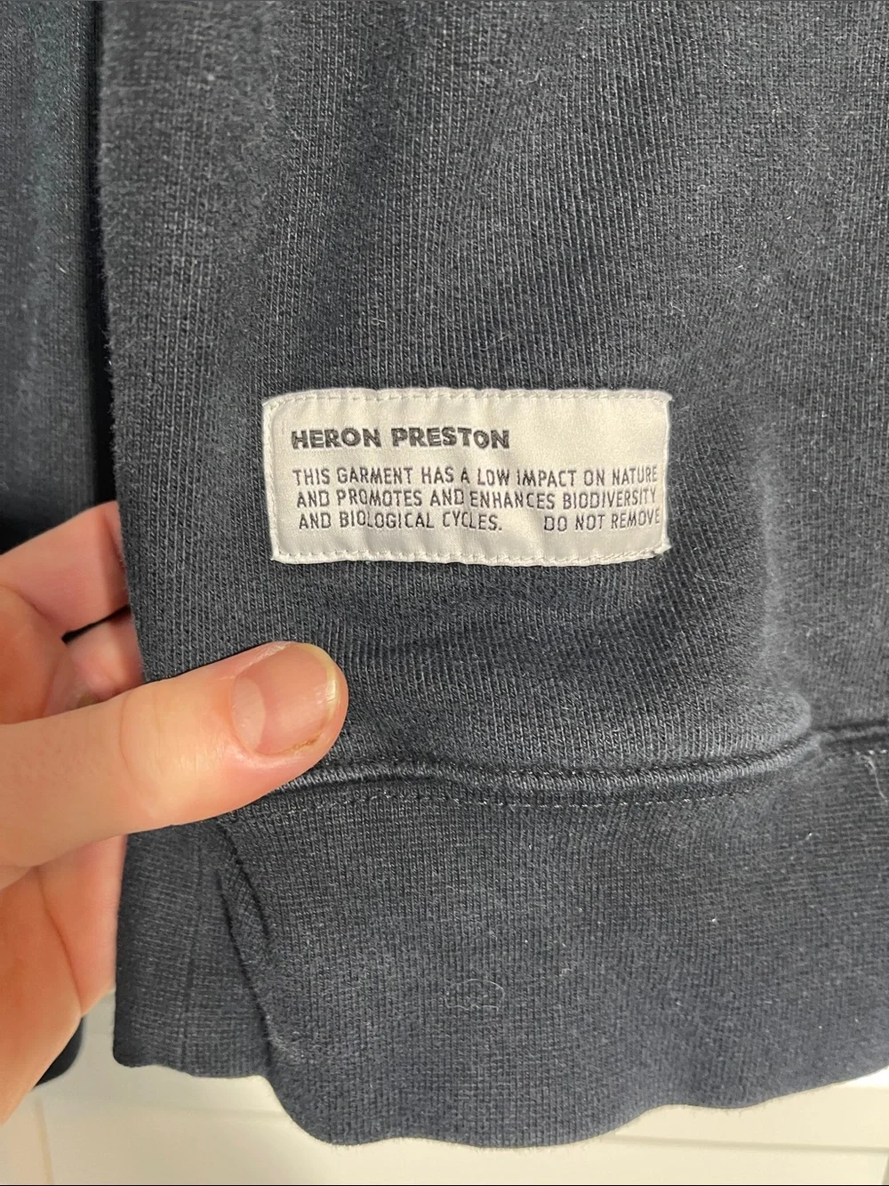 Heron Preston Black Hoodie with Orange Gradient Heron Graphic